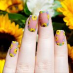 Pretty in Pink Sunflower Nail Art Design