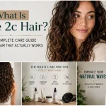 Woman with healthy type 2c hair showing defined root-to-tip S-shaped waves and natural volume