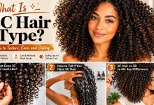 What Is 3C Hair Type? Woman with healthy 3C hair showing tight corkscrew curls, natural volume, and curl definition